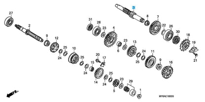 HONDA XR650L 1993-2009 2012-2024 Genuine Countershaft 23220-MAN-690 OEM
