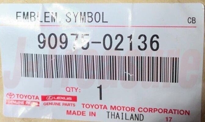 TOYOTA VENZA AXUH85 21-22 Genuine Emblem For vehicles with PCS 90975-02136 OEM