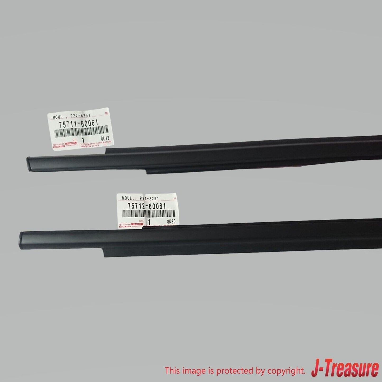 TOYOTA LAND CRUISER PRADO 120 125 Genuine Front Door Belt Molding RH LH Set OEM