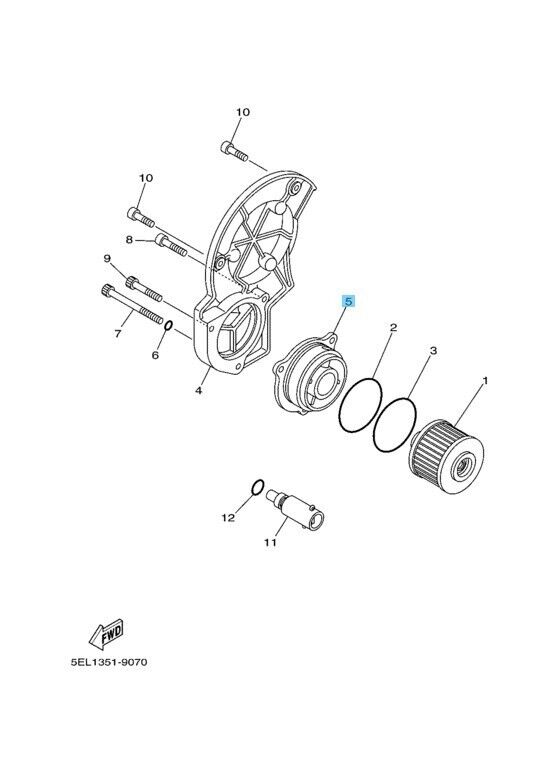 YAMAHA XVS1100 1999-2009 Genuine Oil Cleaner Cap 5EL-13448-00-00 OEM